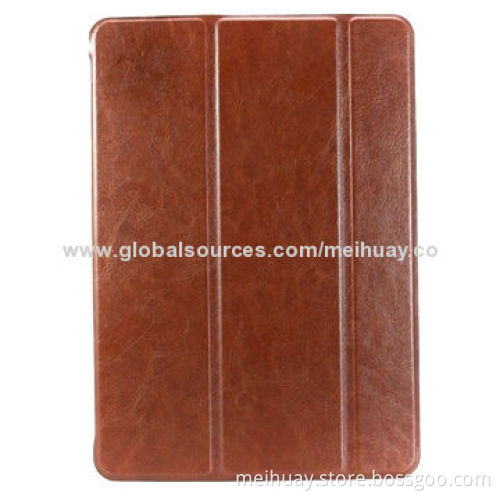 Leather Sleeve Case for iPad, with Three Folds